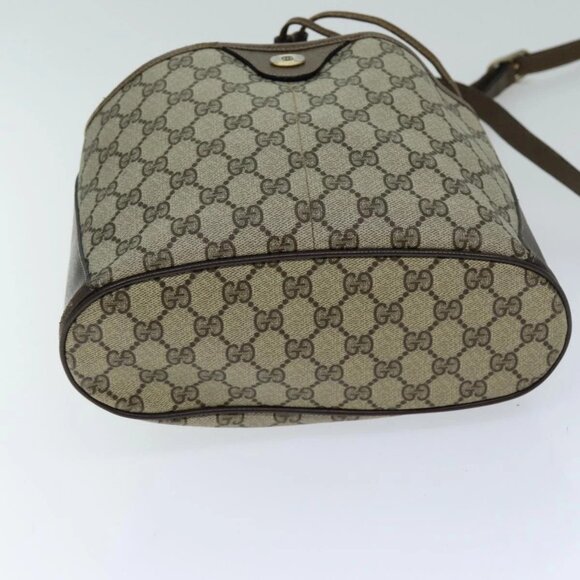 GUCCI Web Sherry Line GG Supreme Shoulder Bag Beige Red 41 02 033 Auth ep4290 - Picture 5 of 16